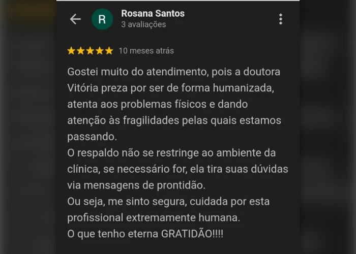 Avaliação real do Google 4